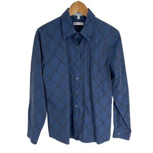 Pendleton Women's Button Up Shaped Fit Non Iron Shirt Textured Blouse Size 12